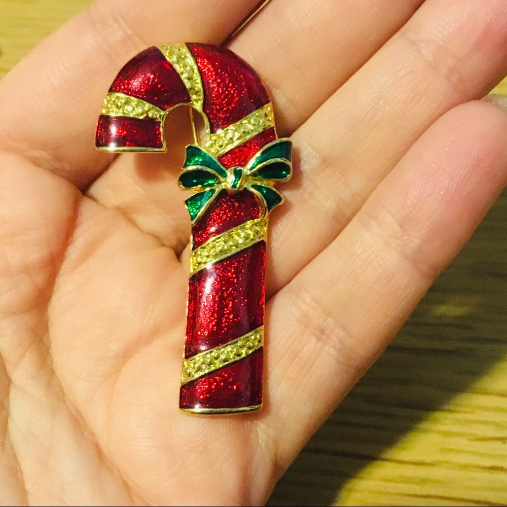 Christmas Pin Brooch Candy Cane